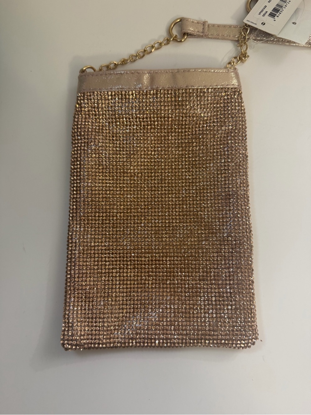 Jessica McClintock Rose Gold Rhinestone Crossbody Bag NWT - Picture 2 of 7